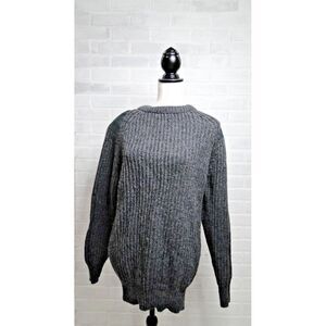 Brenire Wool Shooting Sweater Scotland Mens Size Large gray